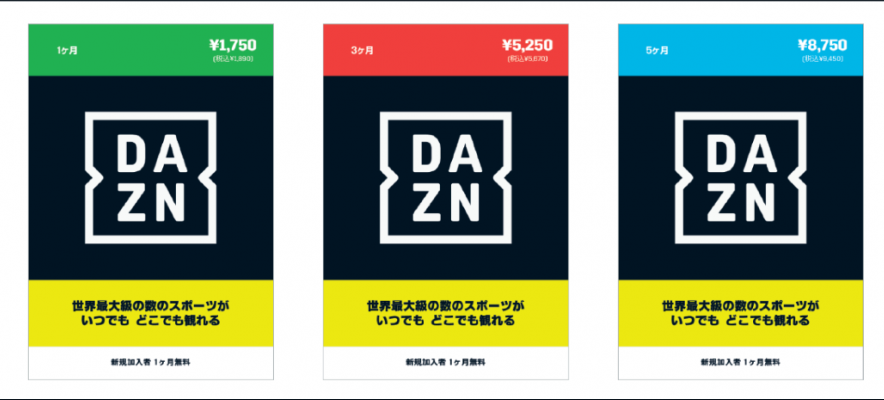 DAZNプリペイドカード
