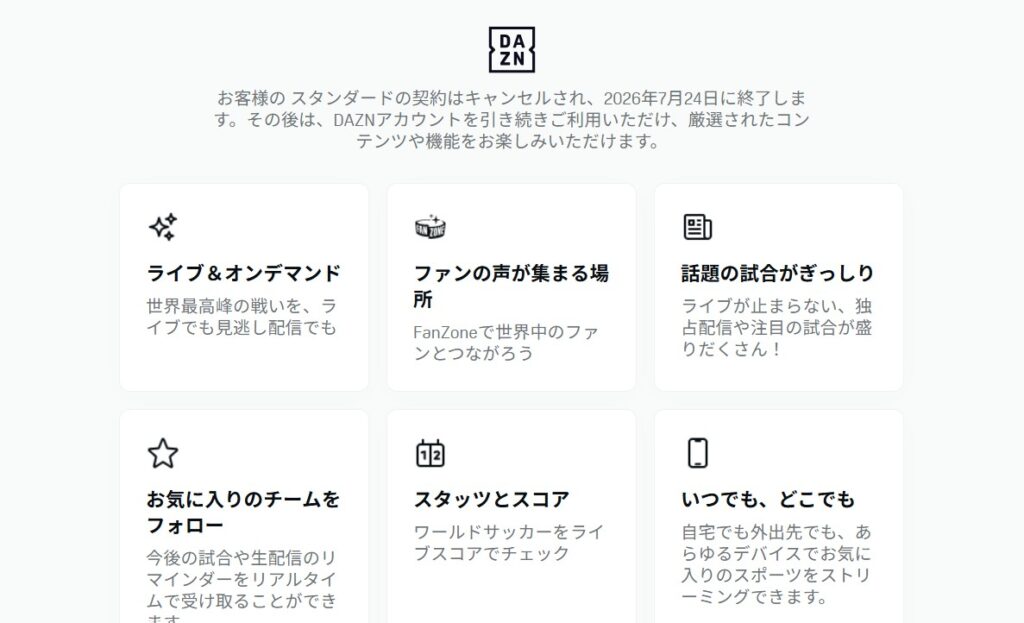  解約手続き完了
